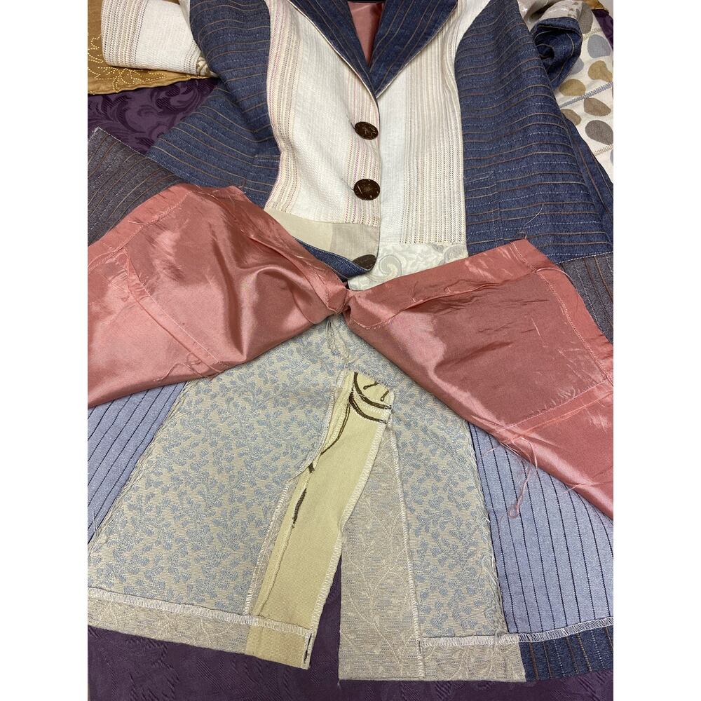 Vintage Patchwork Blazer Jacket Small - image 6